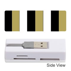 Black Brown Gold White Stripes Elegant Festive Stripe Pattern Memory Card Reader (stick)  by yoursparklingshop