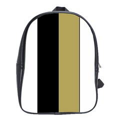 Black Brown Gold White Stripes Elegant Festive Stripe Pattern School Bags (xl)  by yoursparklingshop