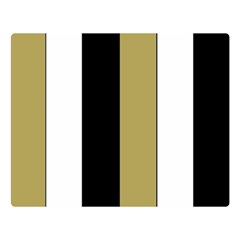 Black Brown Gold White Stripes Elegant Festive Stripe Pattern Double Sided Flano Blanket (large) 