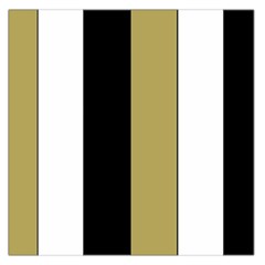 Black Brown Gold White Stripes Elegant Festive Stripe Pattern Large Satin Scarf (square)