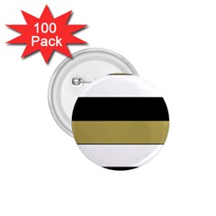 Black Brown Gold White Horizontal Stripes Elegant 8000 Sv Festive Stripe 1 75  Buttons (100 Pack) 