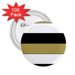 Black Brown Gold White Horizontal Stripes Elegant 8000 Sv Festive Stripe 2 25  Buttons (100 Pack)  by yoursparklingshop