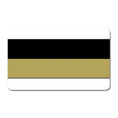 Black Brown Gold White Horizontal Stripes Elegant 8000 Sv Festive Stripe Magnet (rectangular) by yoursparklingshop