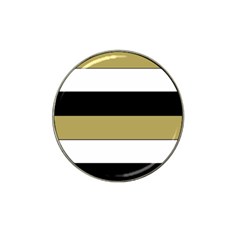 Black Brown Gold White Horizontal Stripes Elegant 8000 Sv Festive Stripe Hat Clip Ball Marker