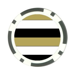 Black Brown Gold White Horizontal Stripes Elegant 8000 Sv Festive Stripe Poker Chip Card Guards by yoursparklingshop