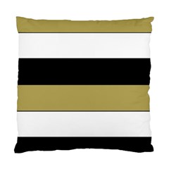 Black Brown Gold White Horizontal Stripes Elegant 8000 Sv Festive Stripe Standard Cushion Case (two Sides)