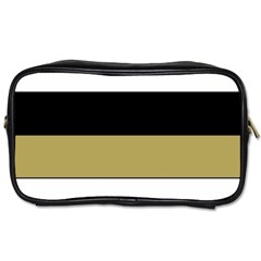 Black Brown Gold White Horizontal Stripes Elegant 8000 Sv Festive Stripe Toiletries Bags by yoursparklingshop