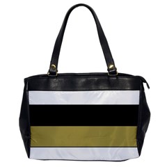 Black Brown Gold White Horizontal Stripes Elegant 8000 Sv Festive Stripe Office Handbags by yoursparklingshop