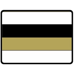 Black Brown Gold White Horizontal Stripes Elegant 8000 Sv Festive Stripe Fleece Blanket (large)  by yoursparklingshop