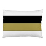 Black Brown Gold White Horizontal Stripes Elegant 8000 Sv Festive Stripe Pillow Case (Two Sides) Front