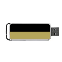 Black Brown Gold White Horizontal Stripes Elegant 8000 Sv Festive Stripe Portable Usb Flash (two Sides)