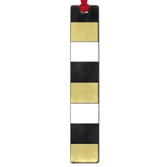 Black Brown Gold White Horizontal Stripes Elegant 8000 Sv Festive Stripe Large Book Marks