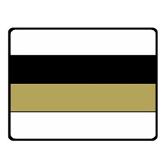 Black Brown Gold White Horizontal Stripes Elegant 8000 Sv Festive Stripe Double Sided Fleece Blanket (small) 