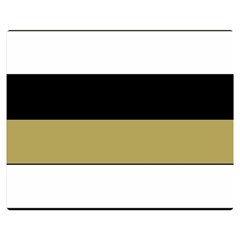 Black Brown Gold White Horizontal Stripes Elegant 8000 Sv Festive Stripe Double Sided Flano Blanket (medium)  by yoursparklingshop