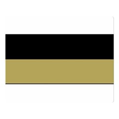 Black Brown Gold White Horizontal Stripes Elegant 8000 Sv Festive Stripe Double Sided Flano Blanket (large)  by yoursparklingshop