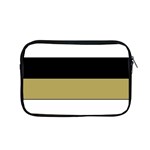 Black Brown Gold White Horizontal Stripes Elegant 8000 Sv Festive Stripe Apple MacBook Pro 15  Zipper Case Front