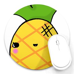 Kawaii Pineapple Round Mousepads