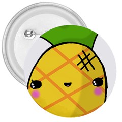 Kawaii Pineapple 3  Buttons by CuteKawaii1982