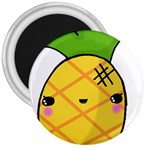 Kawaii Pineapple 3  Magnets Front