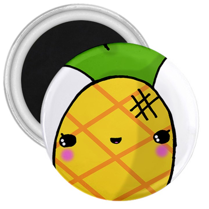 Kawaii Pineapple 3  Magnets