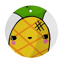 Kawaii Pineapple Ornament (round) 