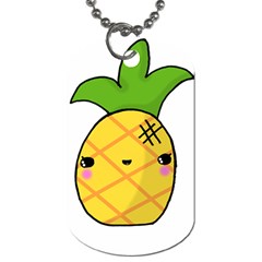 Kawaii Pineapple Dog Tag (two Sides)