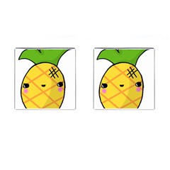 Kawaii Pineapple Cufflinks (square)