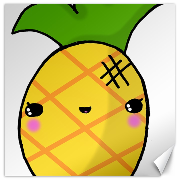 Kawaii Pineapple Canvas 20  x 20  