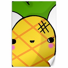 Kawaii Pineapple Canvas 24  X 36 