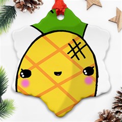 Kawaii Pineapple Snowflake Ornament (2-side)