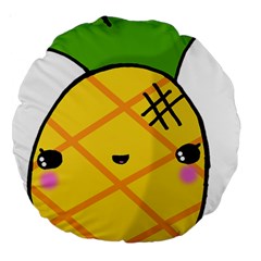 Kawaii Pineapple Large 18  Premium Round Cushions