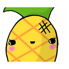 Kawaii Pineapple Double Sided Flano Blanket (small) 