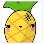 Kawaii Pineapple Large Satin Scarf (Square) Front