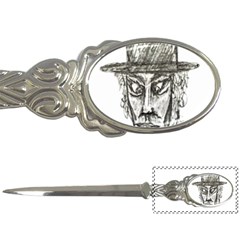 Man With Hat Head Pencil Drawing Illustration Letter Openers