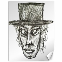 Man With Hat Head Pencil Drawing Illustration Canvas 36  X 48   by dflcprints