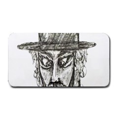 Man With Hat Head Pencil Drawing Illustration Medium Bar Mats