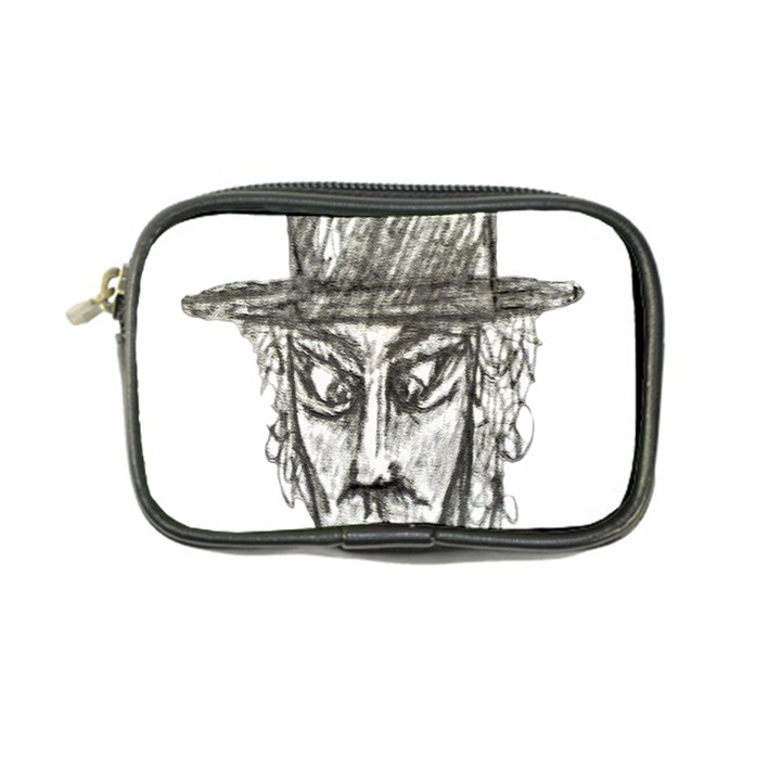 Man With Hat Head Pencil Drawing Illustration Coin Purse