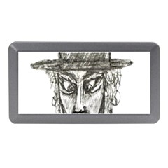 Man With Hat Head Pencil Drawing Illustration Memory Card Reader (mini)