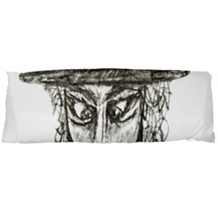 Man With Hat Head Pencil Drawing Illustration Body Pillow Case Dakimakura (two Sides)