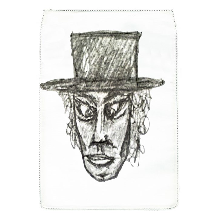 Man With Hat Head Pencil Drawing Illustration Flap Covers (S) 