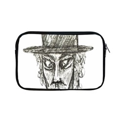 Man With Hat Head Pencil Drawing Illustration Apple Macbook Pro 13  Zipper Case