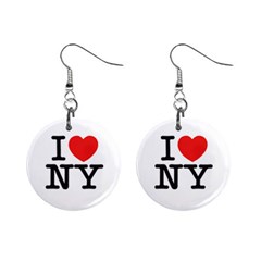 Ny Mini Button Earrings by MaxsGiftBox