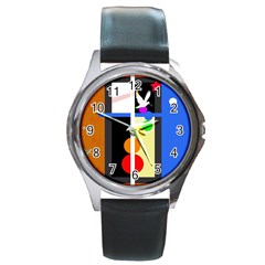 Anarchy  Round Metal Watch