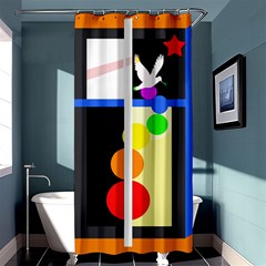 Anarchy  Shower Curtain 36  X 72  (stall)  by Valentinaart