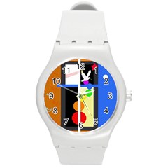 Anarchy  Round Plastic Sport Watch (m)