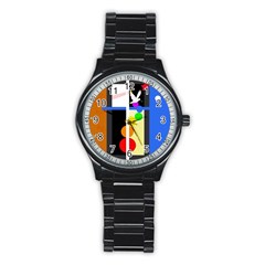 Anarchy  Stainless Steel Round Watch by Valentinaart