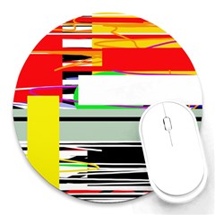 Lines and squares  Round Mousepads