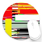 Lines and squares  Round Mousepads Front