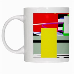 Lines and squares  White Mugs