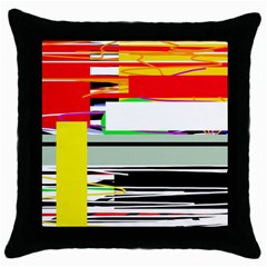 Lines And Squares  Throw Pillow Case (black) by Valentinaart